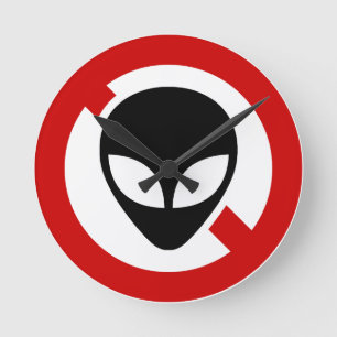 GEEN ALIENS RONDE KLOK