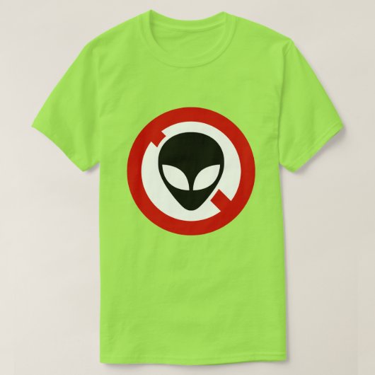 GEEN ALIENS T-SHIRT (Design voorkant)