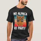 Geen Alpaca Geen Partij Funny Alpaca met zonnebril T-shirt (Voorkant)