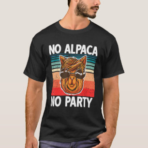 Geen Alpaca Geen Partij Funny Alpaca met zonnebril T-shirt