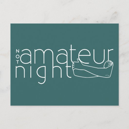 GEEN amateurnacht Briefkaart (Voorkant)
