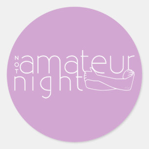 GEEN amateurnacht Ronde Sticker