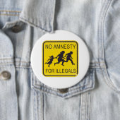 Geen amnestie voor illegalen ronde button 4,0 cm (In situ)