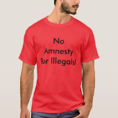 Geen amnestie voor illegalen! t-shirt (Voorkant)