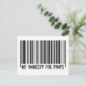 Geen amnestie voor pooiers - briefkaart (Staand voorkant)