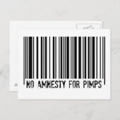 Geen amnestie voor pooiers - briefkaart (Voorkant / Achterkant)