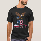 Geen Amnesty Bold Eagle Patriottisch T-shirt Desig (Voorkant)