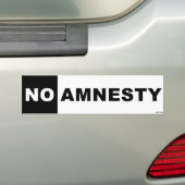 Geen Amnesty Bumpersticker (Op auto)