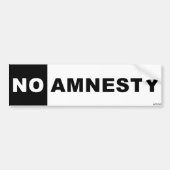 Geen Amnesty Bumpersticker (Voorkant)
