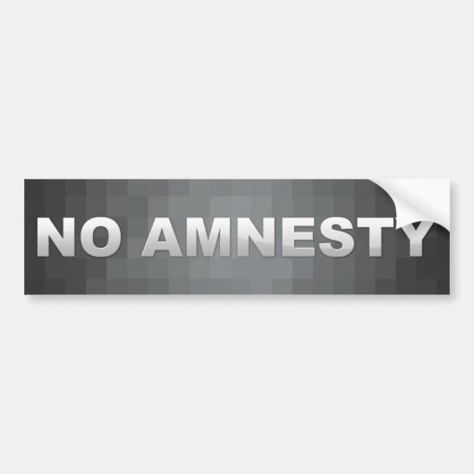 Geen Amnesty Bumpersticker (Voorkant)