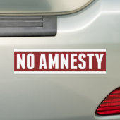 Geen Amnesty Bumpersticker (Op auto)