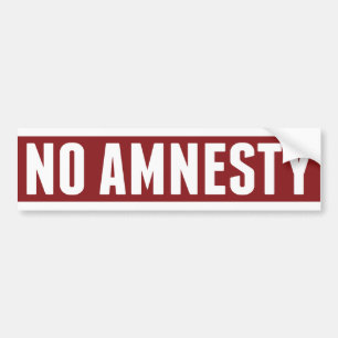 Geen Amnesty Bumpersticker