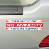 Geen Amnesty Bumpersticker (Op auto)