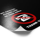 Geen analoge telefoons Dank u Foto Afdruk (Hoek)