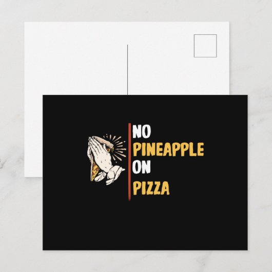 Geen ananas op Pizza Briefkaart (Voorkant / Achterkant)