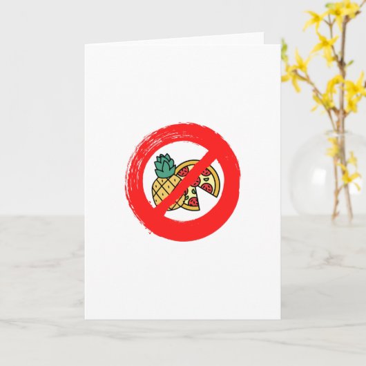 Geen ananas op Pizza Kaart (Gele Bloem)