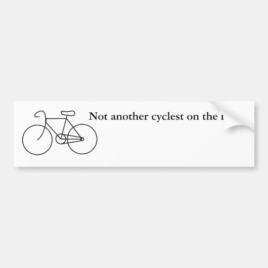 Geen andere cycloest op de weg! bumpersticker (Voorkant)