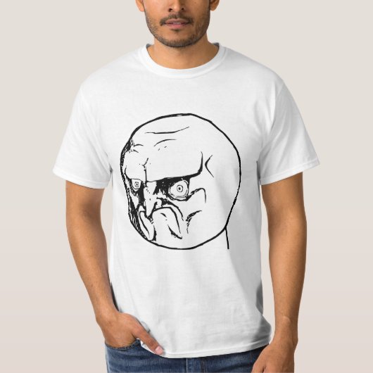 Geen Angry Rage Face Rageface Meme Comic T-shirt (Voorkant)