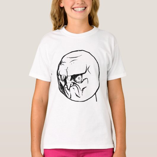 Geen Angry Rage Face Rageface Meme Comic T-shirt (Voorkant)