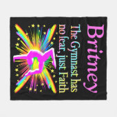 GEEN ANGST ALLEEN GELOOF GYMNAST CUSTOM FLEECE DEK (Voorkant (Horizontaal))