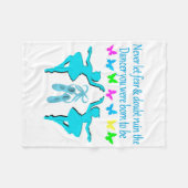 GEEN ANGST ALLEEN MAAR GELOOF BALLERINA FLEECE DEKEN (Voorkant (Horizontaal))