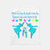 GEEN ANGST ALLEEN MAAR GELOOF BALLERINA FLEECE DEKEN (Voorkant)