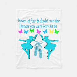 GEEN ANGST ALLEEN MAAR GELOOF BALLERINA FLEECE DEKEN