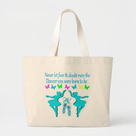 GEEN ANGST ALLEEN MAAR GELOOF BALLERINA GROTE TOTE BAG