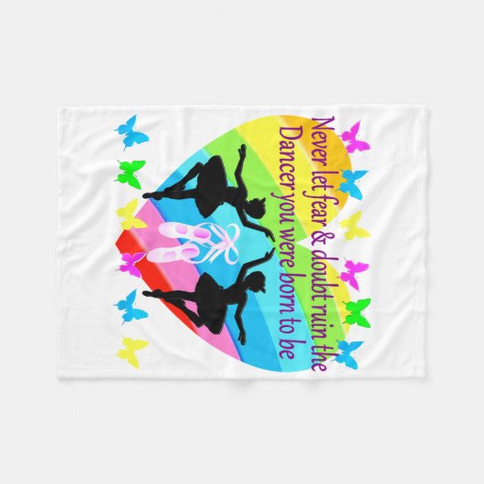 GEEN ANGST ALLEEN MAAR GELOOF DANSERES DROMEN FLEECE DEKEN (Voorkant (Horizontaal))