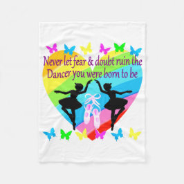 GEEN ANGST ALLEEN MAAR GELOOF DANSERES DROMEN FLEECE DEKEN