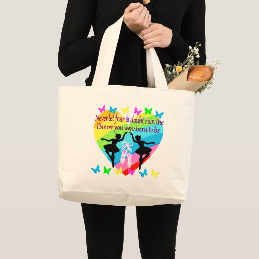 GEEN ANGST ALLEEN MAAR GELOOF DANSERES DROMEN GROTE TOTE BAG (Voorkant (product))