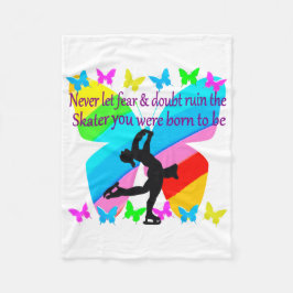 GEEN ANGST ALLEEN MAAR GELOOF FIGUUR SCHAATSEN VLI FLEECE DEKEN