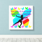 GEEN ANGST ALLEEN MAAR GELOOF FIGUUR SCHAATSER CANVAS AFDRUK (Insitu (Houten vloer))