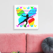 GEEN ANGST ALLEEN MAAR GELOOF FIGUUR SCHAATSER CANVAS AFDRUK (Insitu (Woonkamer))