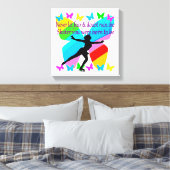 GEEN ANGST ALLEEN MAAR GELOOF FIGUUR SCHAATSER CANVAS AFDRUK (Insitu (Slaapkamer))