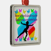 GEEN ANGST ALLEEN MAAR GELOOF FIGUUR SCHAATSER METALEN ORNAMENT (Rechts)