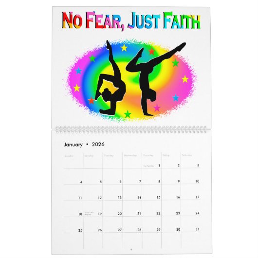 GEEN ANGST ALLEEN MAAR GELOOF INSPIRERENDE GYMNAST KALENDER (Jan 2026)