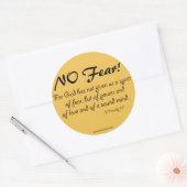 Geen angst! Bijbelcitaten Ronde Sticker (Envelop)