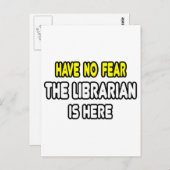Geen angst, de librarian is er briefkaart (Voorkant / Achterkant)