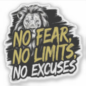 Geen angst geen bovengrens sticker (Voorkant)