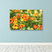 Geen angst in liefde bijbel vers Christelijk bloem Canvas Afdruk (Insitu (Houten vloer))