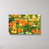 Geen angst in liefde bijbel vers Christelijk bloem Canvas Afdruk (Voorkant)