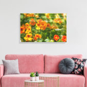 Geen angst in liefde bijbel vers Christelijk bloem Canvas Afdruk (Insitu (Woonkamer))