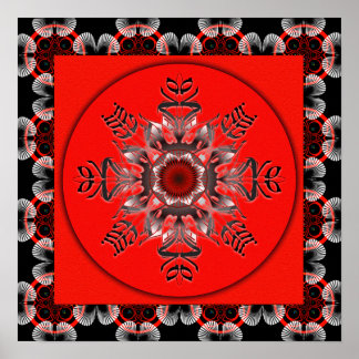 Geen angst MandalaGram Poster