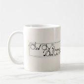 Geen angst mantra koffiemok (Links)