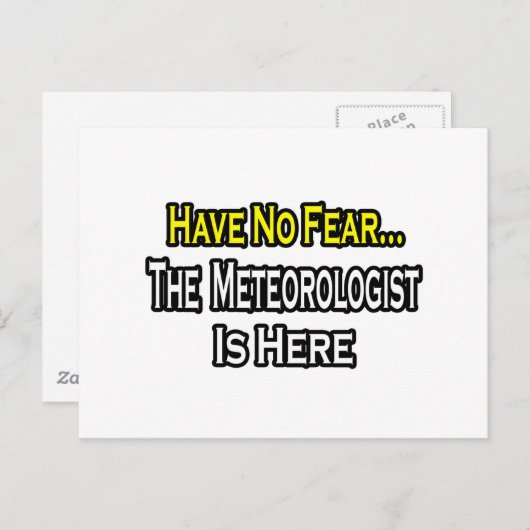 Geen angst...meteoroloog is hier briefkaart (Voorkant / Achterkant)