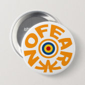 Geen angst ronde button 7,6 cm (Voorkant /achterkant)