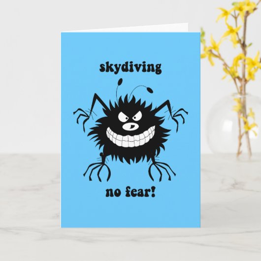 Geen angst skydiving kaart (Gele Bloem)