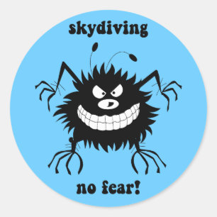 Geen angst skydiving ronde sticker