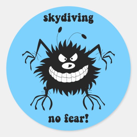 Geen angst skydiving ronde sticker (Voorkant)